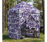 Gazebo Pop-up con 4 Pareti 2,9 x 2,9 m Blu Cacciatore