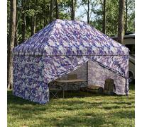 Gazebo Pop-up con 4 Pareti 2,9 x 4,3 m Blu Cacciatore