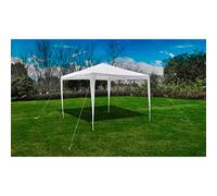 Gazebo pop up per esterni, 3 x 3 m, bianco resistente, telaio canopy con struttura a piramide, tessuto in polietilene impermeabile, facile da assemblare per patio, giardini, spiaggia, feste, campeggio