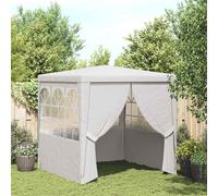 Gazebo professionale con pareti 2x2 m bianco 90 g/m²