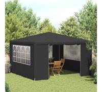 vidaXL Gazebo Professionale con Pareti 4x4 m Antracite 90 g/mÂ˛