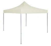 vidaXL Gazebo Professionale Pieghevole 2x2 m in Acciaio Crema