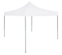 Gazebo professionale pieghevole 3x3m acciaio bianco