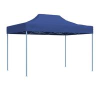 Gazebo Professionale Pieghevole 3x4m Acciaio Blu