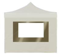 Gazebo Professionale Pieghevole Alluminio con Pareti 2x2m Crema