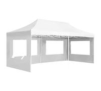 Gazebo Professionale Pieghevole Alluminio e Pareti 6x3m Bianco
