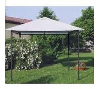 VERDELOOK Gazebo Style in Ferro Verniciato con Telo di Copertura in Poliestere, 3x3 m, Bianco
