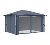 Gazebo Rettangolare 400x300 cm Antracite Alluminio e Acciaio