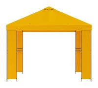 Gazebo Rettangolare Giallo 3 x 3 m Poliestere Acciaio