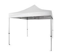 Gazebo richiudibile pieghevole 3 x 3 altezza totale 3,4 mt Mimetico ricoperto in PVC bloccabile in quattro altezze diverse impermeabile colore Bianco bianco