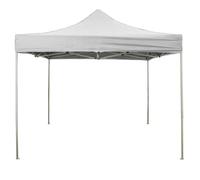 Gazebo Richiudibile Pieghevole 2 X 2 Bianco Ricoperto In PVC Impermeabile