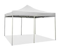 Gazebo richiudibile pieghevole 3 x 6 altezza totale 3 mt Mimetico ricoperto in PVC bloccabile in quattro altezze diverse impermeabile colore Bianco bianco