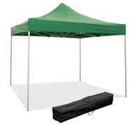 Gazebo Richiudibile Pieghevole 3x3m in Acciaio e PVC Impermeabile Verde