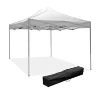 Gazebo Richiudibile Pieghevole 3x4,5m in Acciaio e PVC Impermeabile Bianco