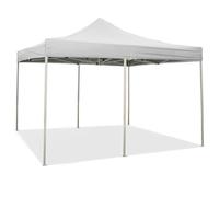 Gazebo Richiudibile Pieghevole 3x6m in Acciaio e PVC Impermeabile Bianco