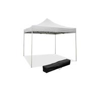 Gazebo richiudibile pieghevole 3 X 3 Bianco ricoperto in PVC impermeabile