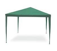 Gazebo Struttura in Acciaio Tessuto Verde 3x3 metri