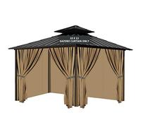 Gazebo - Tenda di ricambio universale per la privacy, 25 x 30 cm, per esterni, impermeabile, 4 pannelli per pareti laterali con cerniera, per patio, giardino e cortile (solo tende, 25 x 30 cm,