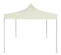 Gazebo, tenda professionale per feste, 2 × 2 m, pieghevole, in acciaio, color crema, ideale per feste in giardino, mercati ed eventi, robusta e resistente alle intemperie