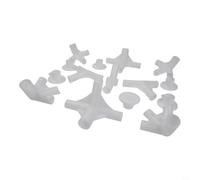 Gazebo Tent Replacement Kit 25/19mm Corner Center Connector(15pcs) | Fits 25mm and 19mm pipes, per versatile gazebo compatibility, corner and center joints, white plastic finish