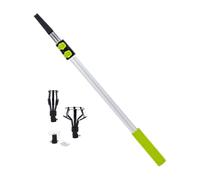 Gazechimp 2 Pezzi Cambia Lampadina Kit Sostituzione Lampadine Asta Telescopica con Ventosa in Alluminio Adatta per Soffitti Alti Raccolta, 3m