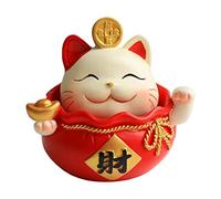 Gazechimp Figurine di Gatto Fortunato Decorazione per Auto Feng Shui Cinese Statua di Raccolta Orientale di Ricchezza per Interna 'Auto Re, Scuotendo la