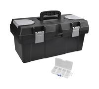 Gazechimp Valigetta Porta Attrezzi Cassetta Portaoggetti Organizer Utensili Portatile in PP con Struttura Rinforzata E Impugnatura Antiscivolo Adatta per, Vassoio