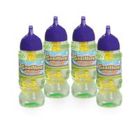 Gazillion Bubbles 10 oz. Confezione da 4 + 4 bacchette multibolle. Bolle atossiche e di lunga durata. Ottime per feste per bambini dai 3 anni in su.