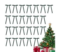 Gazocua Fiocchi in Velluto per Albero di Natale | Decorazioni Fiocchi Velluto 13x18 Cm | 24 Pezzi Decorazioni Natalizie Multiuso per FESTIVITÀ Nozze Cabinet Ghirlanda Porta d'Ingresso | Scale