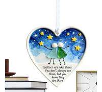 Gazocua Ornamento Per Amiche - Ornamento 'Amicizia A Forma Di Cuore In Acrilico Per Sorelle - Regalo senza per Famiglia Sorelle Amiche Colleghe Ragazze | Per Colleghe Ragazze Ufficio Casa Porta