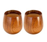 Gazocua Tazza da caffè in legno, 2 pezzi, realizzata a mano, per bar, caffè, caffè, caffè, caffè, caffè, latte, vino, latte, latte, come anche per cucina, sala da pranzo e feste
