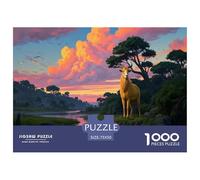 Gazzella della Mongolia Puzzle Impossible 1000Pcs Decorazione Per La Casa. Rilassamento E Intelligence Per Adulti E Bambini Da 12 Anni 1000pcs (75x50cm)