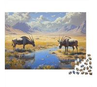 Gazzella mongola Jigsaw Puzzle Impossibili 1000 Pezzi Animale dell'altopiano d'autunnoe Decorazione Per La Casa. Rilassamento E Intelligence Per Adulti E Ragazzi Da 14 Anni 1000pcs (75x50cm)