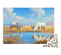 Gazzella mongola Puzzle Impossibili 1000Pcs Animale Decorazione Per La Casa. Giochi Rilassamento E Intelligence Per Adulti E Ragazzi Da 14 Anni 1000pcs (75x50cm)