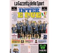 GAZZETTA DELLO SPORT 14/05/2026 LAZIO-INTER 0-2 COPPA ITALIA 2026 ITALY CUP
