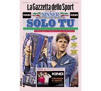 GAZZETTA DELLO SPORT 18/11/2024 JANNIK SINNER FRITZ 2-0 ATP FINALS 2024 TORINO