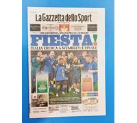 GAZZETTA DELLO SPORT 7 LUGLIO 2021 SEMIFINALE EURO 2020 ITALIA-SPAGNA 5-3