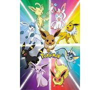 GB eye Limited Maxi Poster Pokemon Eevee Evolution, Legno, Various, 65 x 3.5 x 3.5 cm