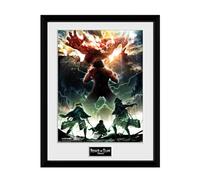 GB eye Ltd, Attack On Titan Stagione 2, Key Art, Stampa con Cornice, 30 x 40 cm, Legno, Various, 52 x 44 x 3 cm