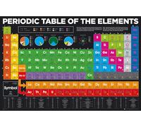 GB eye LTD - Tavola periodica degli elementi, Maxi Poster da 61 x 91,5 cm, in legno, 65 x 3,5 x 3,5 cm