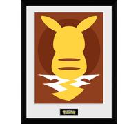 GB eye Pokémon Pikachu Silhouette 25 30 x 40cm Framed Collector Print