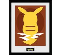 GB eye Pokémon Pikachu Silhouette 25 30 x 40cm Framed Collector Print