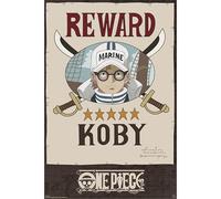 GB eye Poster One Piece WANTED Koby - Prodotto Ufficiale - Formato Maxi 91,5 x 61 cm - Poster Cross Guild - Carta di alta qualità