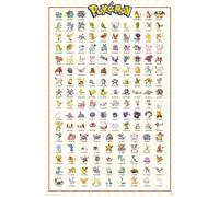Grupo Erik FP4360 Poster Pokemon Kanto 151, carta, Multicolore, 91 x 61,5 x 0,1 cm, Studio