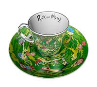 Rick And Morty Portal Mirror Coffee Mug with Plate Tazzina Caffe' GB EYE