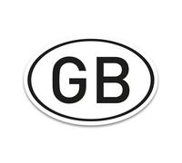 Gb Magnete Targa del paese Gran Bretagna nero e bianco - 17,5 x 11,5 cm standard DIN - auto camion camper auto - obbligatorio fuori dall'UE - kfz719