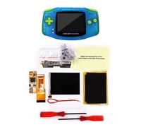 GBA 10 Levels Brightness V2 IPS Backlight LCD Mod& Pre-Cut shell w/Green Button