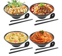 GBACHOOSE Set di 4 ciotole ramen, ciotola ramen 1000 ml, con cucchiaio e bacchette, set per buldak e noodles cinesi, Nissin