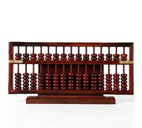 GBASDXU Abaco in Stile Vintage, Abaco in Legno, Ornamenti Artigianali Intaglio in Mogano Abaco in Palissandro a 17 Posizioni Abaco retrò Vintage con Base e Confezione Regalo