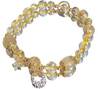 GBASDXU Braccialetto Feng Shui della ricchezza, Bracciale citrino Overlord Pi Yao Feng Shui Chakra della ricchezza Pietre preziose Fortunate